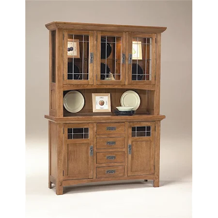 China Hutch and Buffet with Leaded Glass